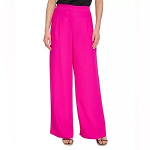 New York Clothing Company NYCC Pleated Wide Leg Fuchsia Pants Size 12 NWT